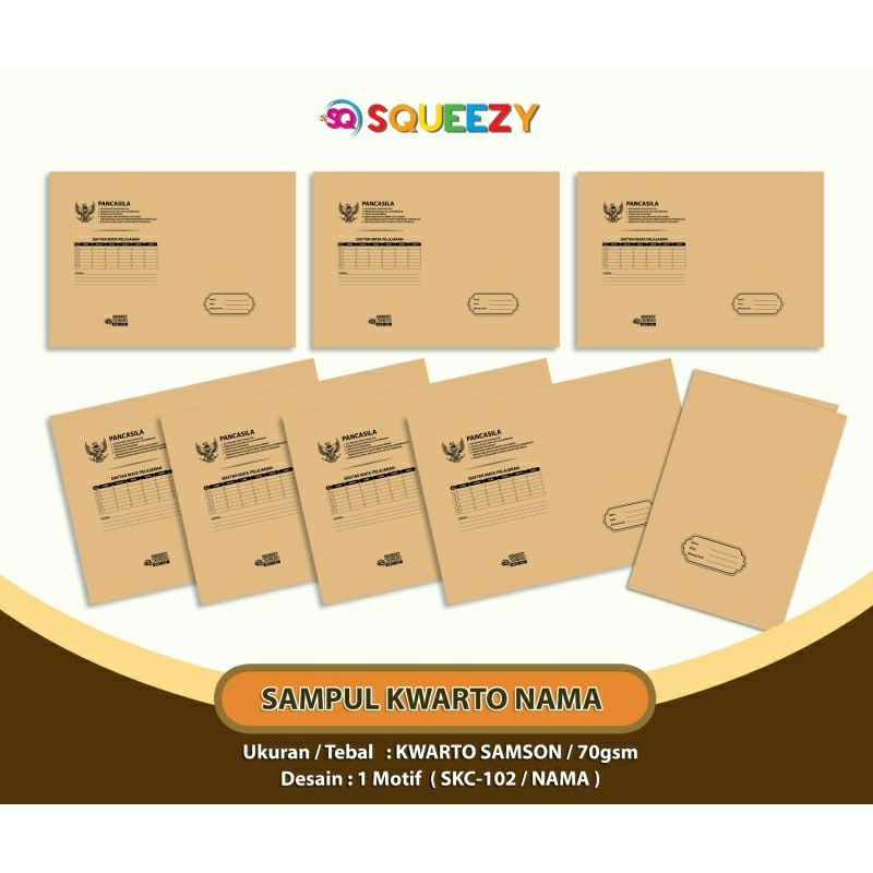 

1 Pack = 20 Lembar Sampul Coklat Kwarto Nama Squeezy