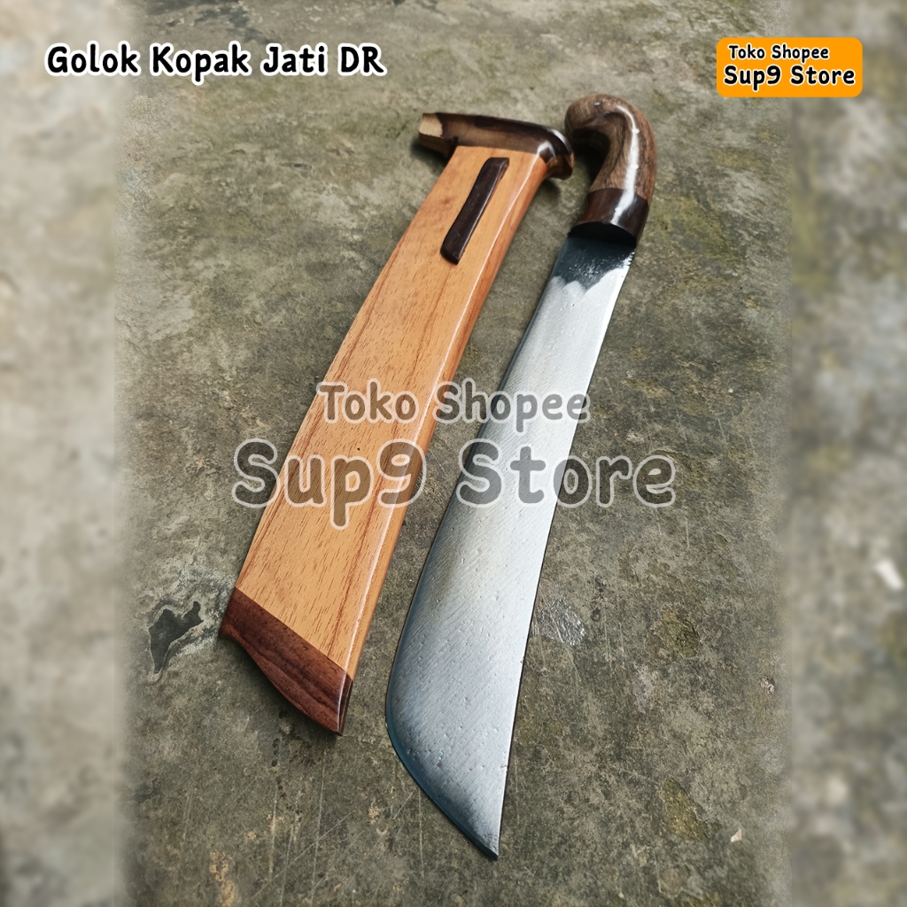 Golok Kopak Rawing DR jATI Fulltang Baja Per Cibatu Asli