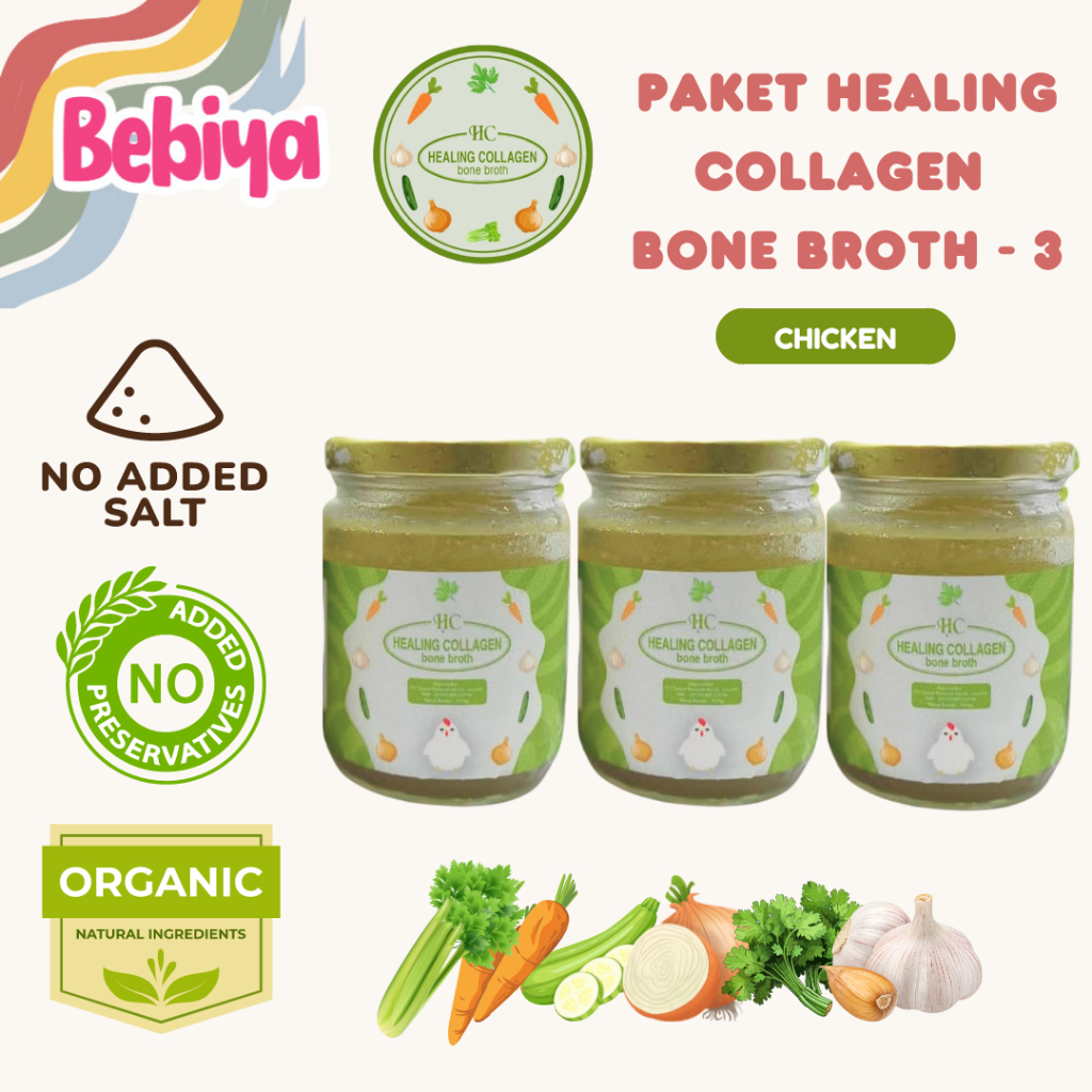 

Paket Bundling Isi 3 Healing Collagen Bone Broth Chicken & Beef 200 ml Kaldu Tulang Ayam & Sapi MPASI Anti GTM BB Booster Anak