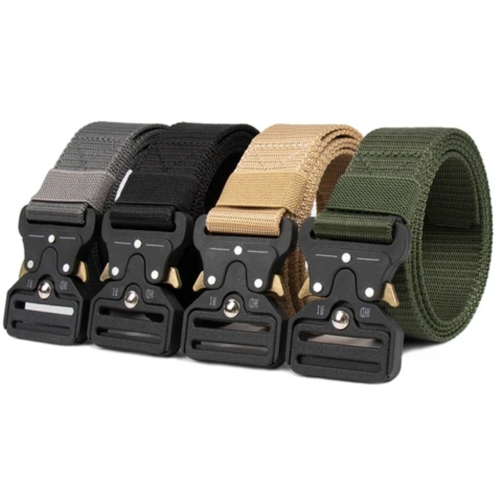 Ikat Pinggang Pria Canvas Militer Fast Unlocking Simple Ikat Pinggang Pria