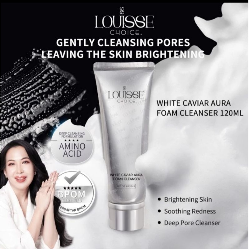 Louisse Choice White Caviar Aura Foam Cleanser 120ml | Facial Wash Mami Louisse