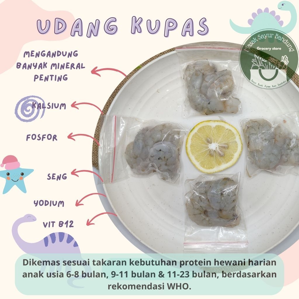 

Udang kupas MPASI