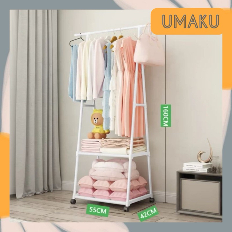 Triangle Stand Hanger / Rak Gantung Segitiga/ Gantungan Baju / Rak Baju Pipa Besi Rakit