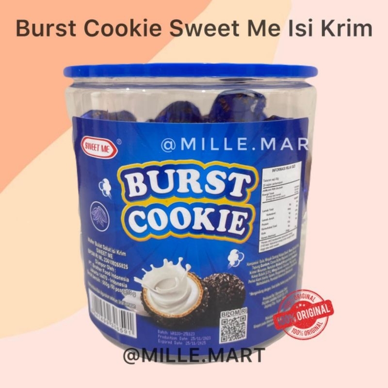 

BURST COOKIE - SWEET ME ISI 50 PCS X 10GR / WAFER BULAT SALUT ISI KRIM VANILA / WAFER BALL