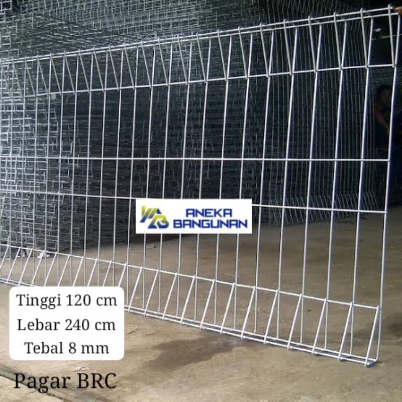 Pagar BRC Tebal 8 mm Tinggi 120 cm Lebar 240 cm