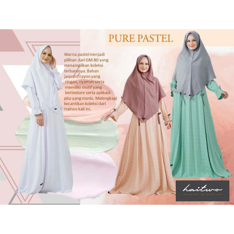 Gamis Dewasa Set Khimar Rayon Jacquard by HAITWO GM 80