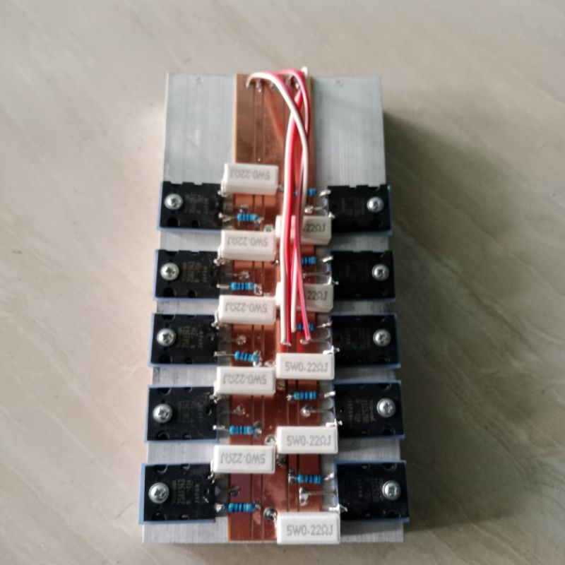 LAKU Heatsink pendingin plus final 5 set transistor TOSHIBA