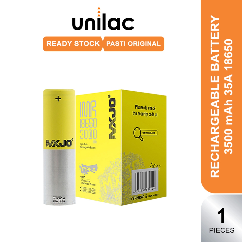 (Authentic) Baterai MXJO 18650 3000mAh - Battery MXJO 18650 3000 mAh