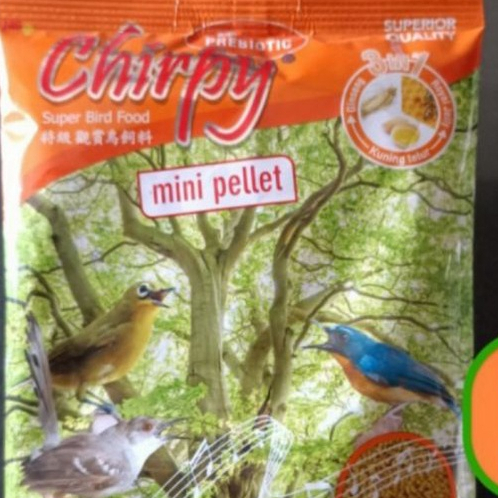 Pakan Pur Burung Chirpy Mini Pelet / Pakan Pleci / Pakan Burung Kecil