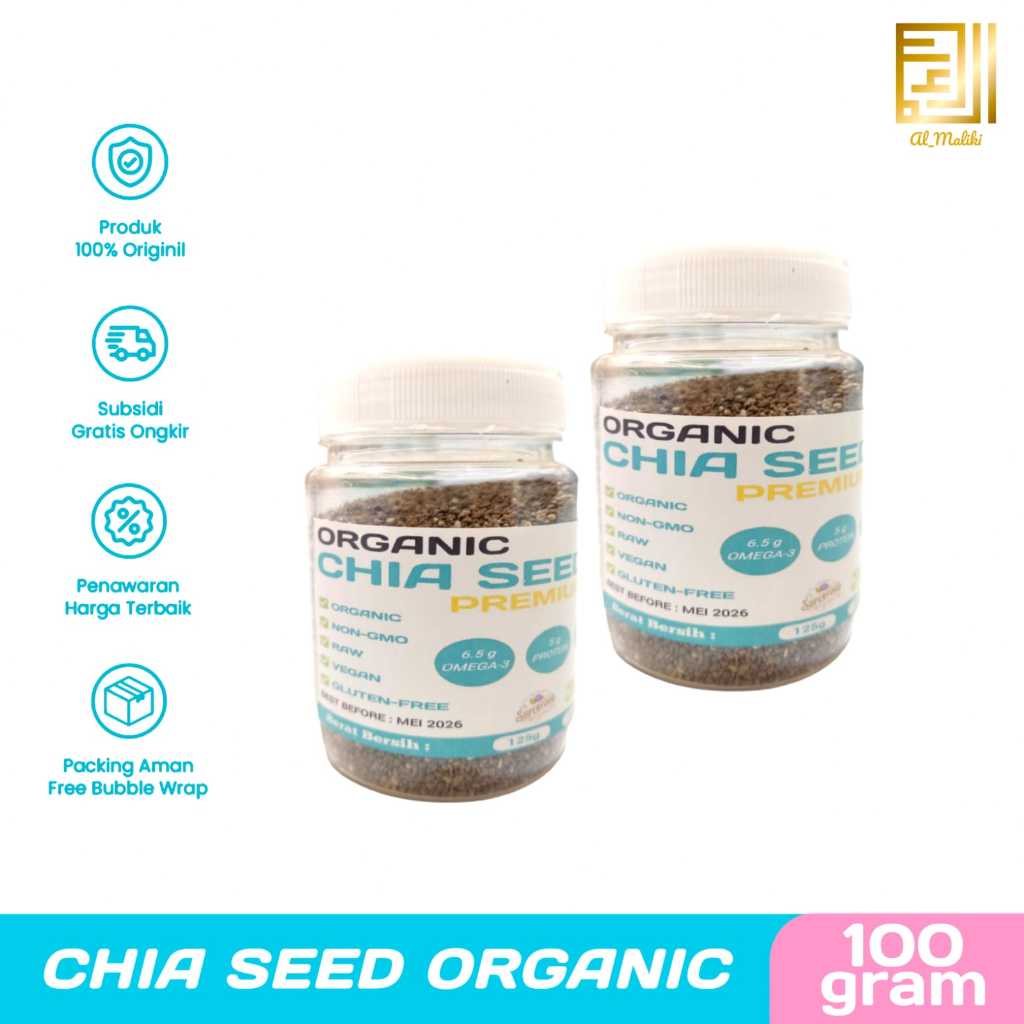 

Chii Seed Organic 100gram I Black Chia Seed Mexico Botol