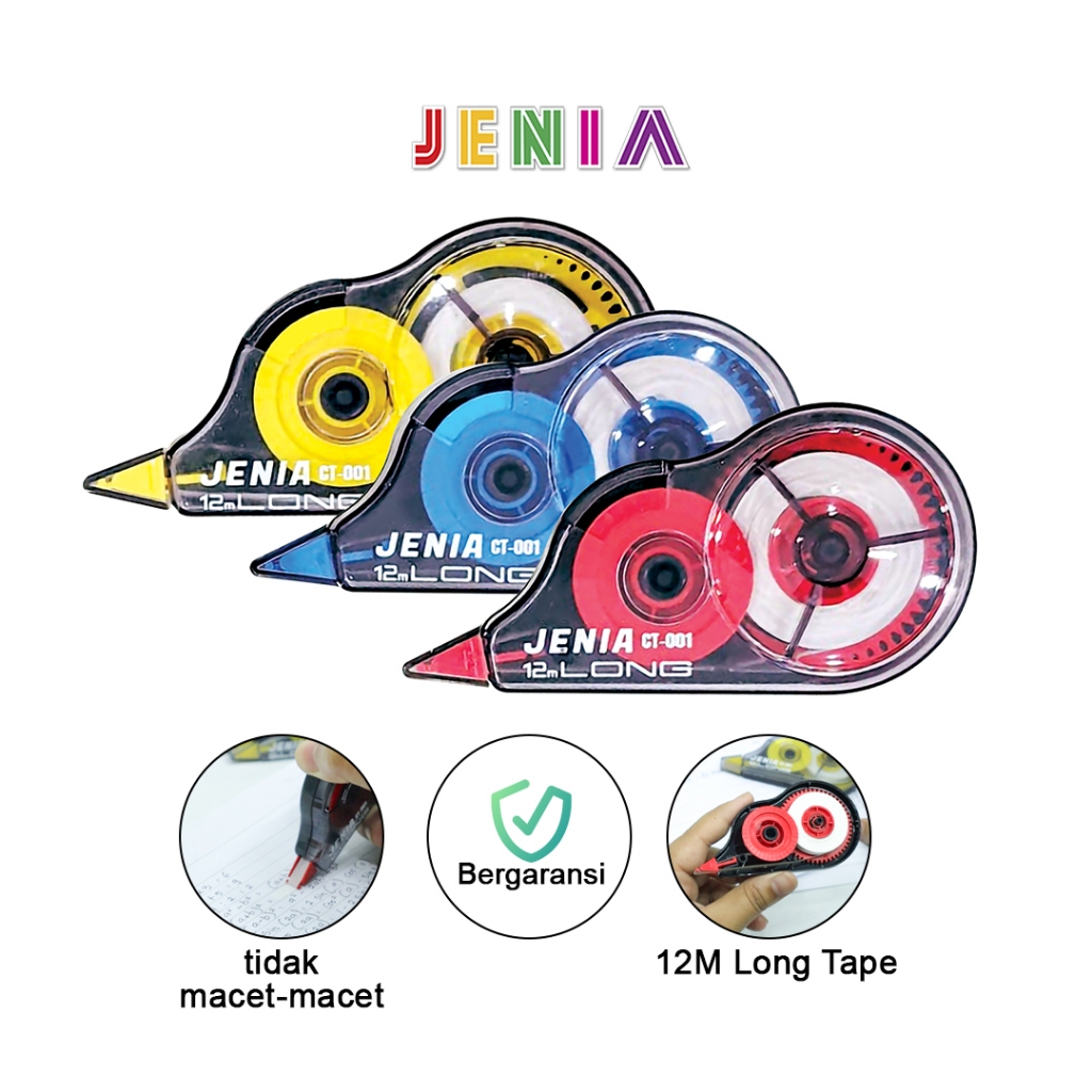 

Correction Tape CT-001 12M Jenia (4 pcs)