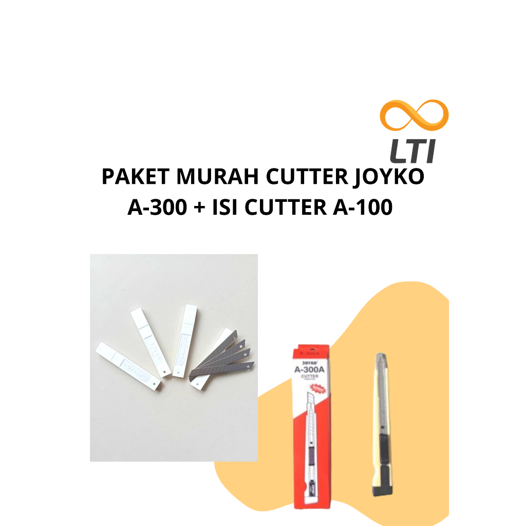 

PAKET MURAH CUTTER JOYKO A-300 (1PCS) + ISI CUTTER A-100 (5 PCS)