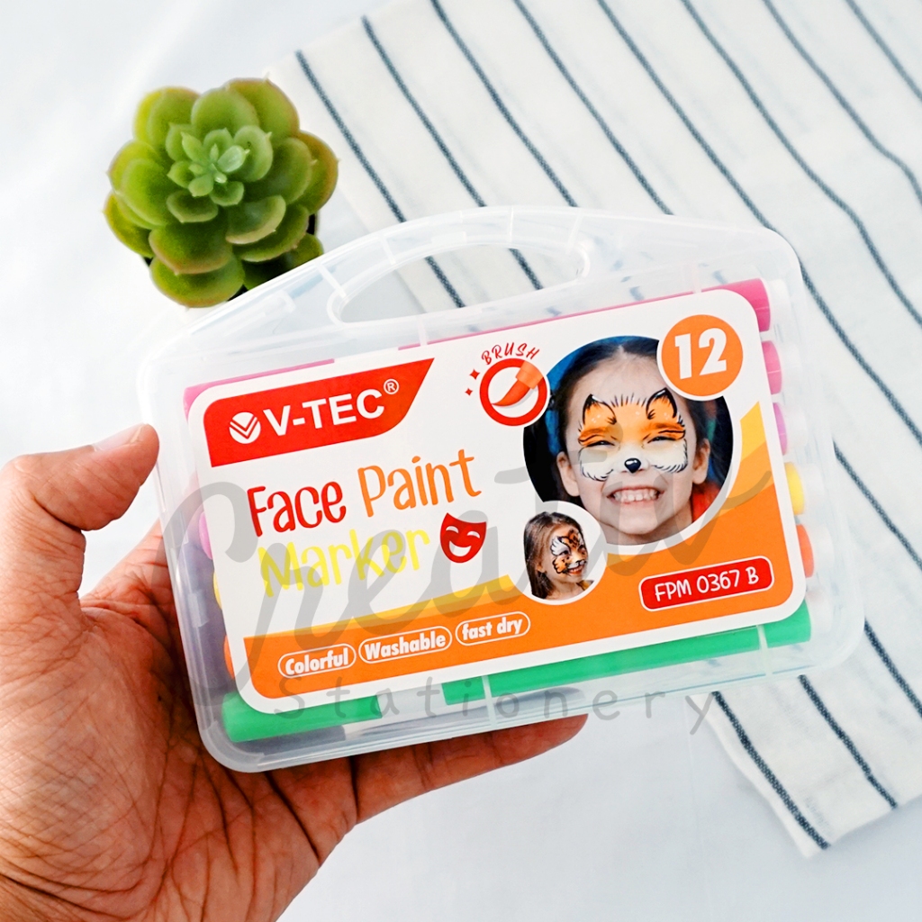 

V-TEC Face Paint Marker Spidol Wajah 12 Warna Fpm0367B