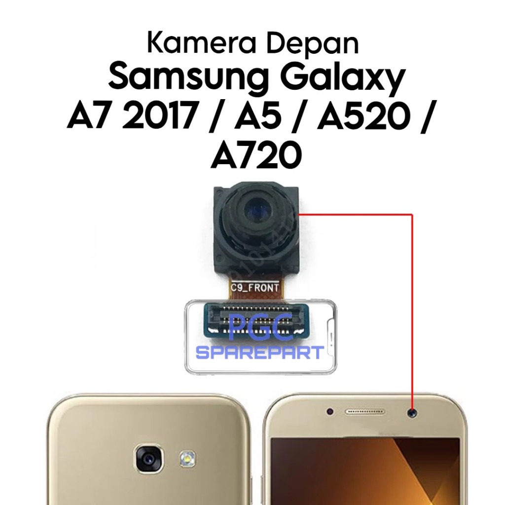 Kamera Depan Samsung Galaxy A520 - A5 2017 / SM-A520F / SM-A520F / SM-A520K / SM-A520L / SM-A520S / 