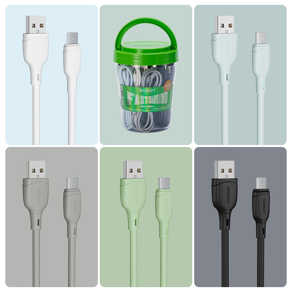 Kabel Data Micro USB ROBOT RBM100S ORI Garansi Resmi 1 Tahun