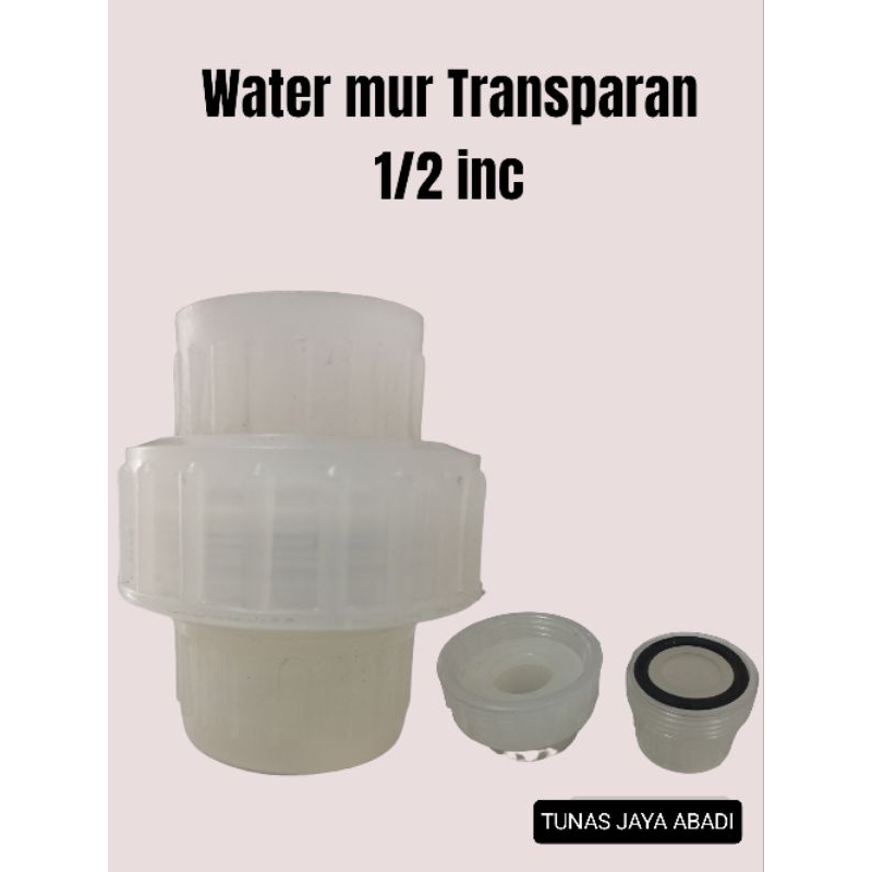 Water mur Drat Transparan Atau Water Mur Polos 1/2inch || Water Mur Polos Atau 1 x 1/2inch