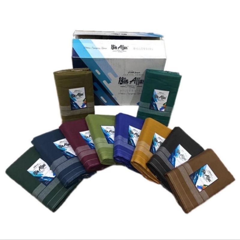 SARUNG TENUN BIN AFFAN MOTIF POLOS WARNA KWALITAS PREMIUM [GROSIR/ECER MURAH]
