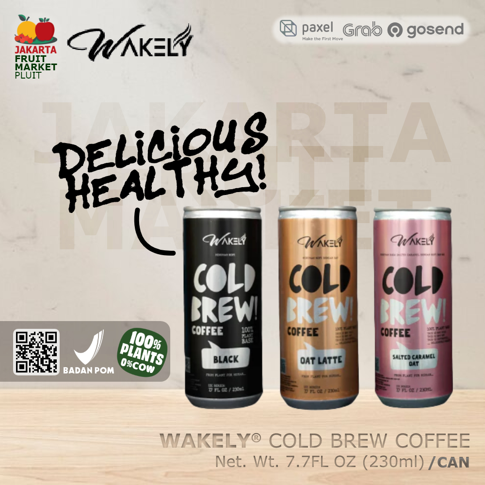 

WAKELY COLD BREW COFFEE & CHOCOLATE 100% plant base kopi sehat nikmat