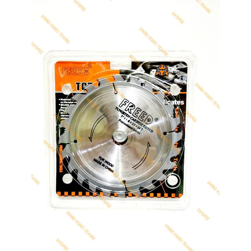 Mata Circular FREED 7" x 24 T / Circular Saw Blade / Mata Potong Kàyu