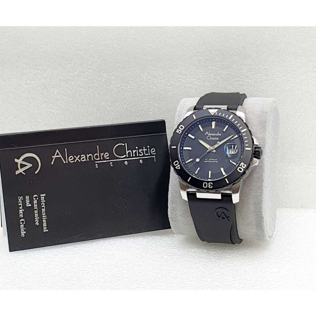 Alexandre Christie ac 6141 jam tangan pria alexandre christie AC6141 Automatic tali rubber