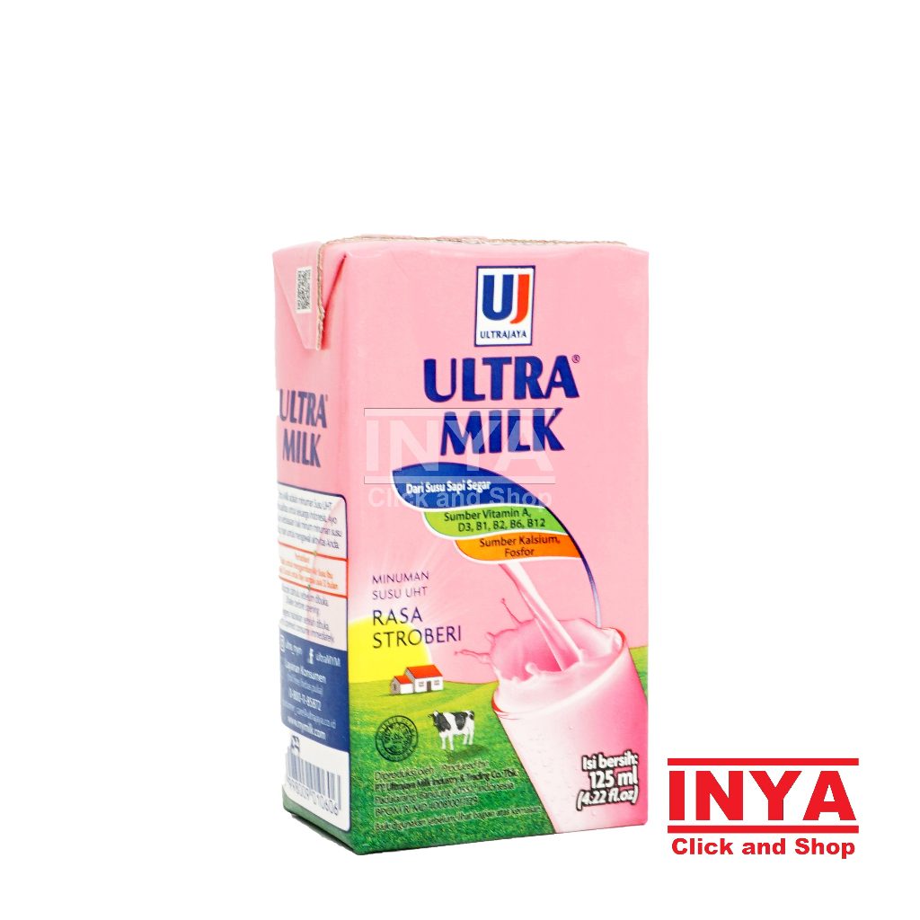 

Ultra Milk Susu UHT Rasa Stroberi 125ml - Susu Kemasan - Strawberry Milk Drink