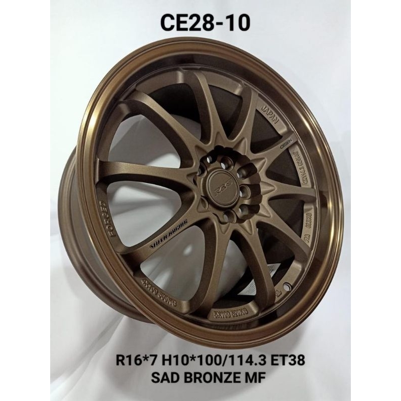 velg ce28 ring 16 lebar 7 et 38 pcd 5x100/114 bronze