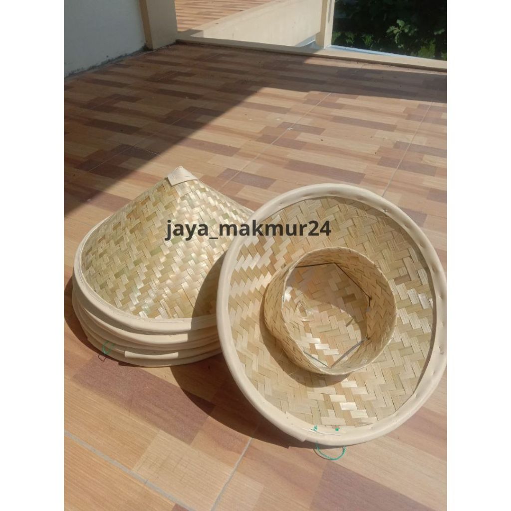 topi caping bambu  D38.cm  / topi caping bambu premium