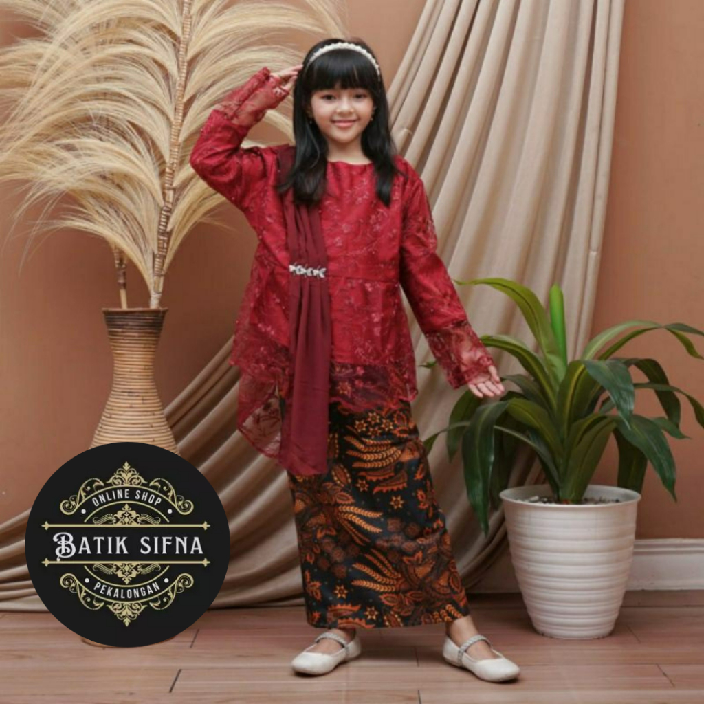 Baju Kebaya Anak Seragam Wisuda Sekolah Kebaya Kutubaru Anak Cewek | Set Kebaya Anak TK SD | kebaya 