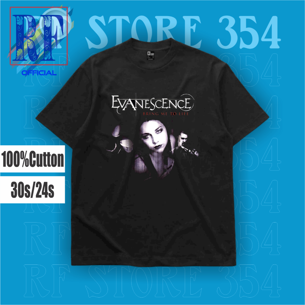 T-SHIRT | OVERSIZE | KAOS EVANESCENCE FEAT. PAUL MCCOY - BRING ME TO LIFE | KAOS BAJU | TSHIRT BOOTL