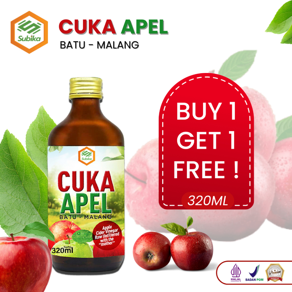 CUKA APEL SUBIKA PREMIUM BELI 1 GRATIS 1 / CUKA APEL MALANG ORI | CUKA APEL ORGANIK  WITH THE MOTHER