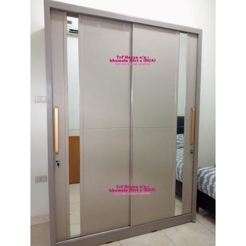 lemari sleding Siantano cream