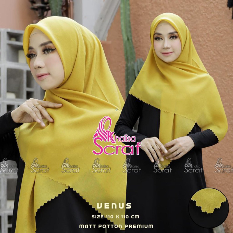Hijab segi empat venus/Khalisa scraf/Segi 4 Lasercut motif
