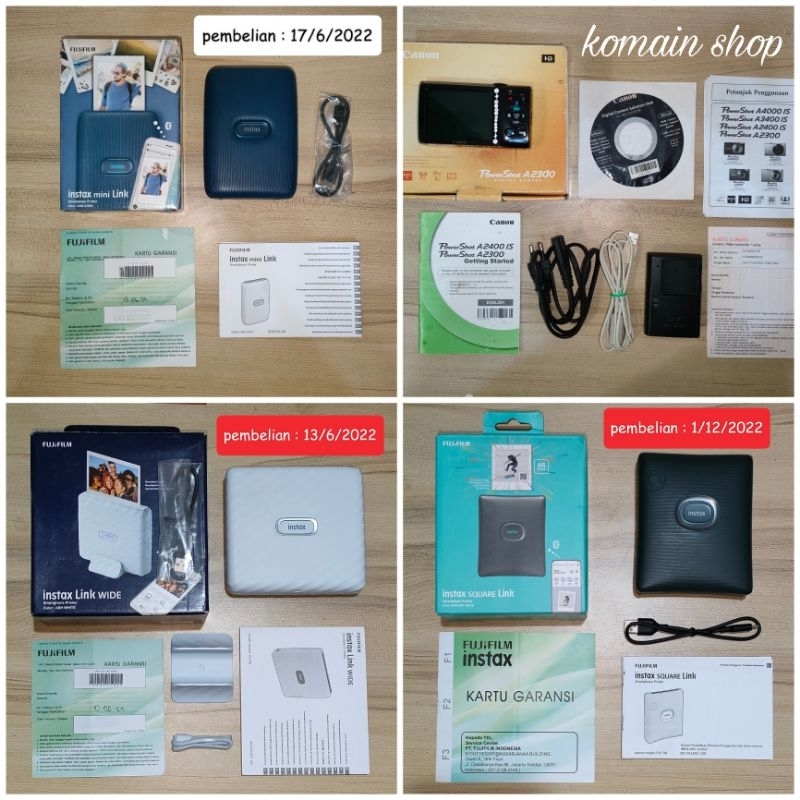 [READY] PRELOVED PRINTER INSTAX SQUARE LINK - INSTAX WIDE LINK - INSTAX MINI LINK - INSTAX MINI EVO 