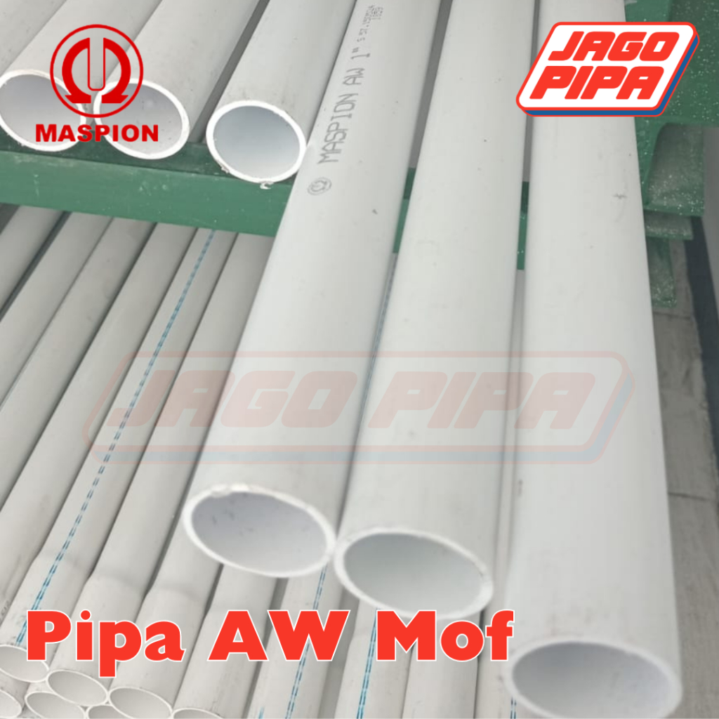 Maspion Pipa Aw 3/4 Inch Putih Mof Pvc 4 Meter Paralon 3/4" Putih