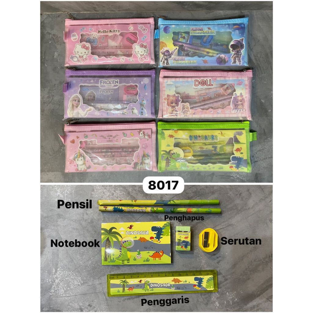 

Stationery Set 7 in 1 / Study Set Alat Tulis Karakter / Perlengkapan Sekolah YOYO-8017 YOYO 8017