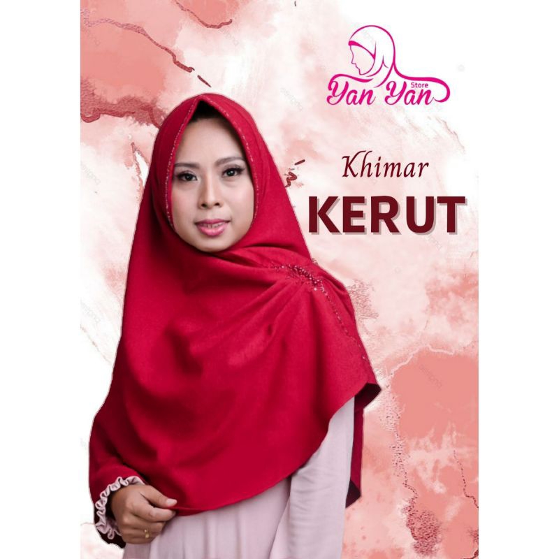 Khimar Kerut Original Hijab Handmade By Aila Bergo Payet Jepang Mix Permata Cantik Hijab Instant Teb