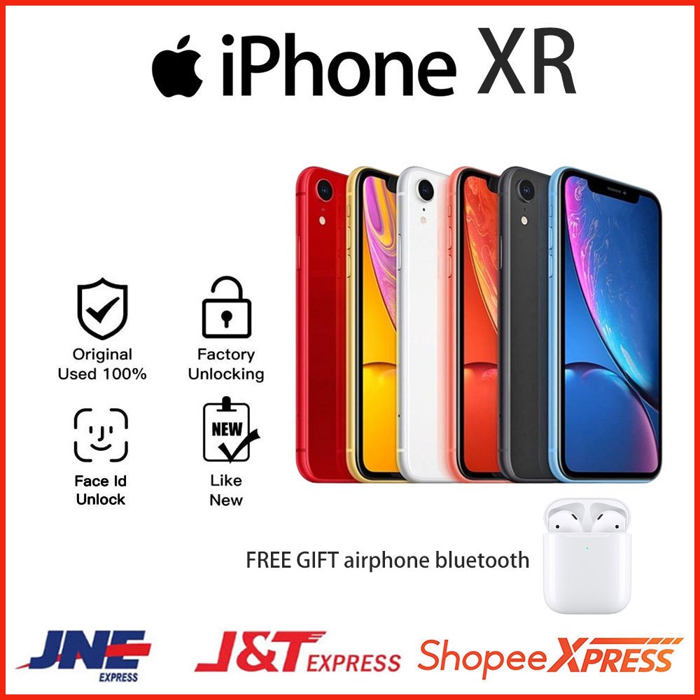 APPLEiPhone XR 256GB/128GB/64GB IP XR fullset second mulus 100% original GARANSI 1 TAHUN TERPERCAYA