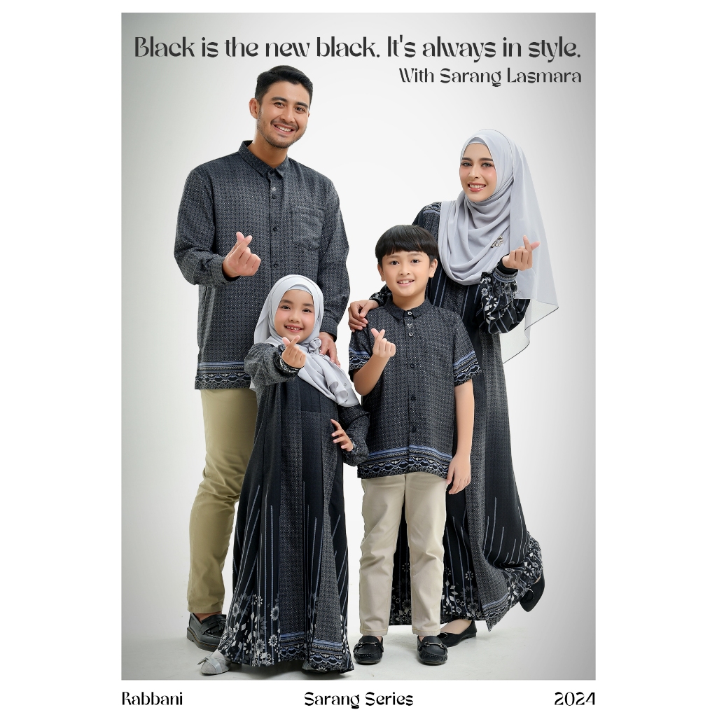 Gamis Kemko Couple Sarang Anak Lasmara | Sarimbit keluarga | Baju Couple Keluarga [Ori Rabbani]