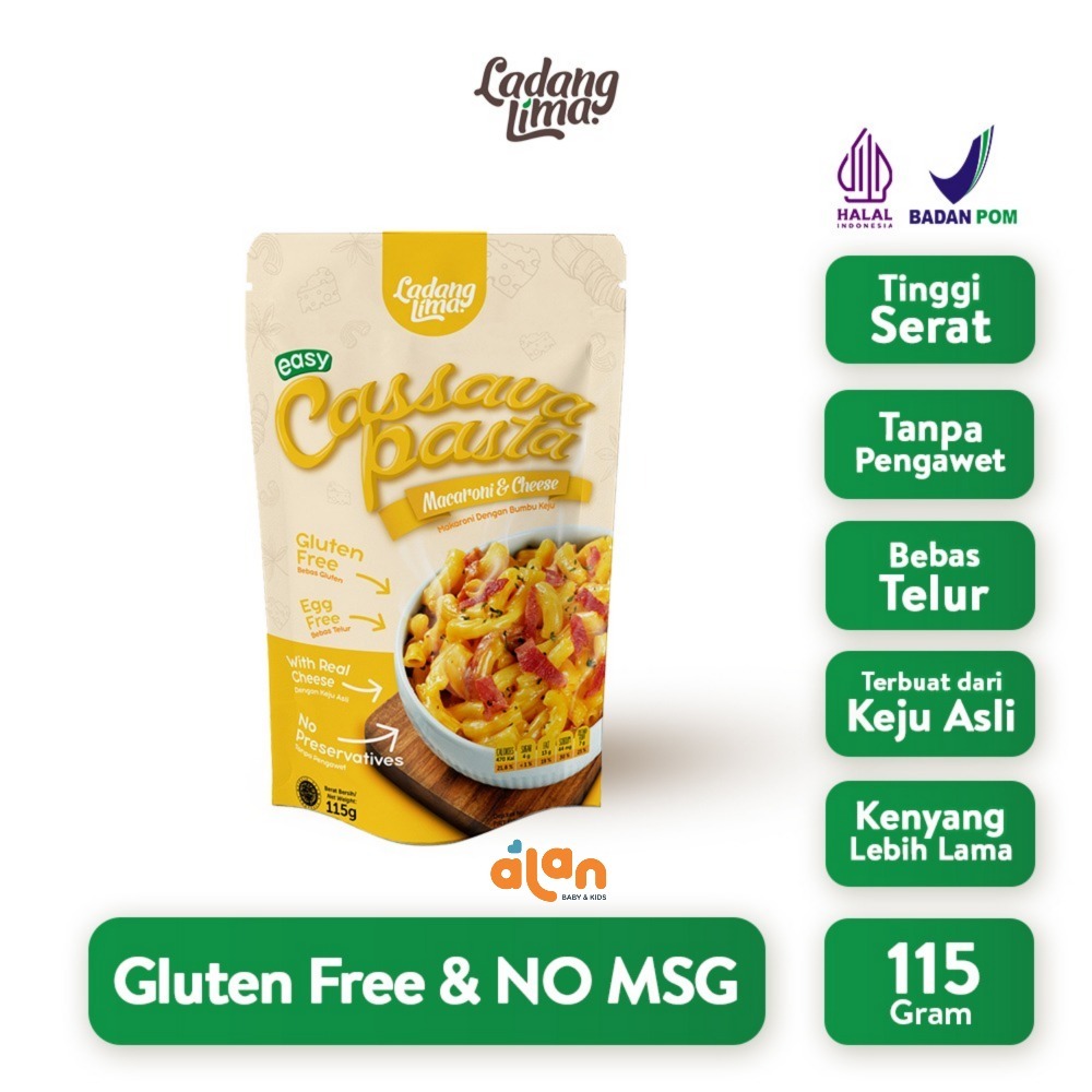 

Ladang Lima Cassava Pasta Macaroni & Cheese 115gr