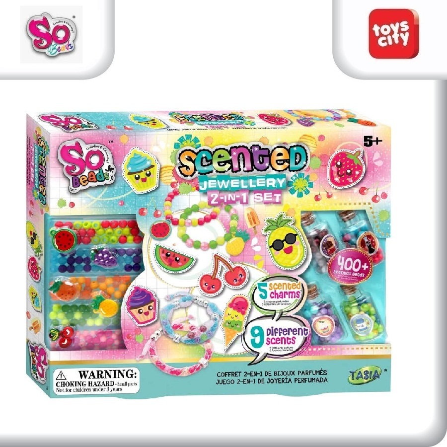 So Beads Scented Jewellery 2-in-1 Set Mainan Gelang Beads Anak Set DIY