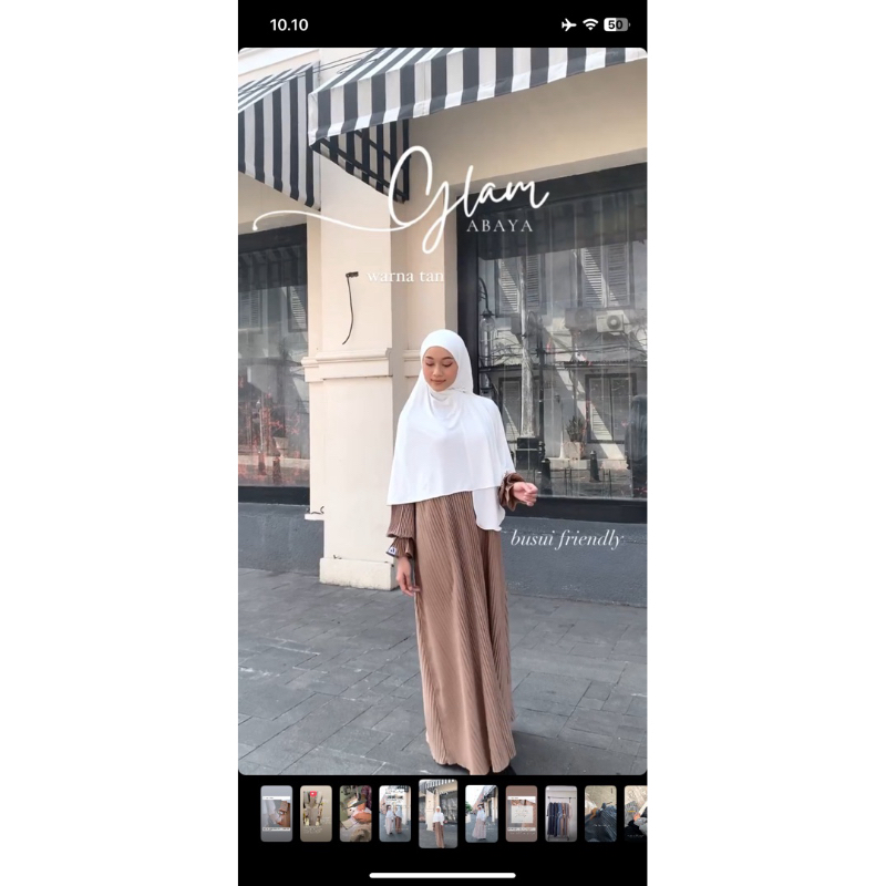 Preloved Aqsamodestwear glam abaya