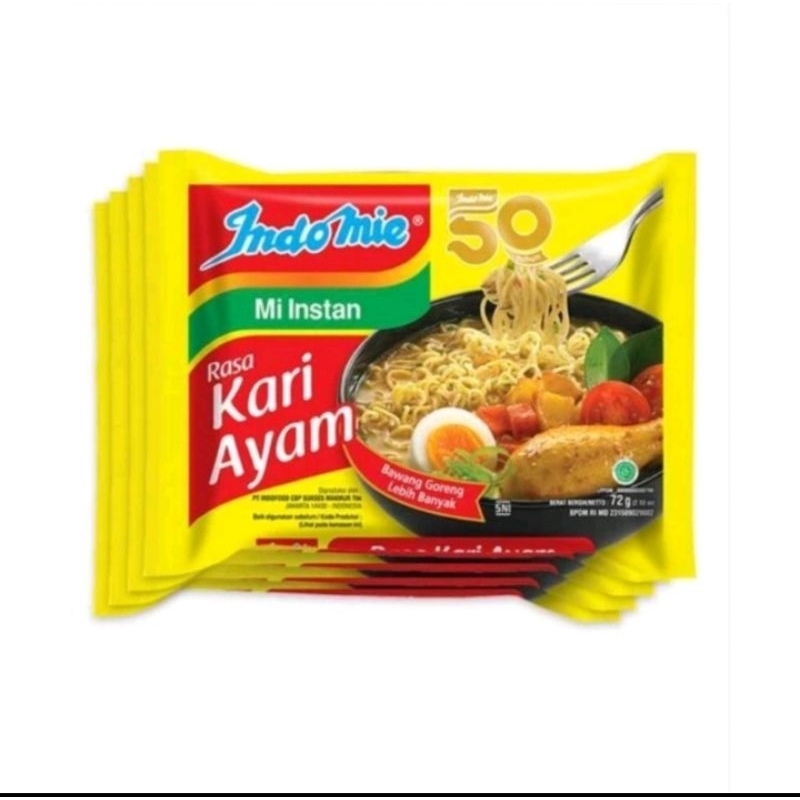 

MURAH.!!! Harga 5 Bungkus - Indomie Kari Ayam - Mie Instan Indofood