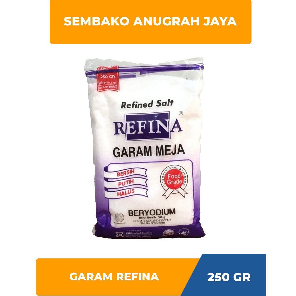 

Garam Refina Kemasan 250GR