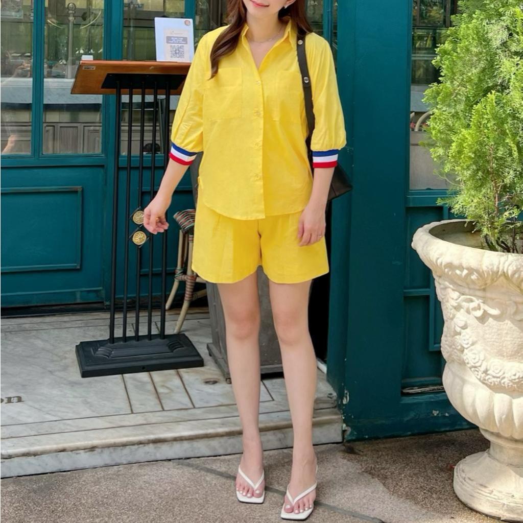 ONE SET TANGAN KARET / SET WANITA ATASAN DAN CELANA KATUN POPLIN