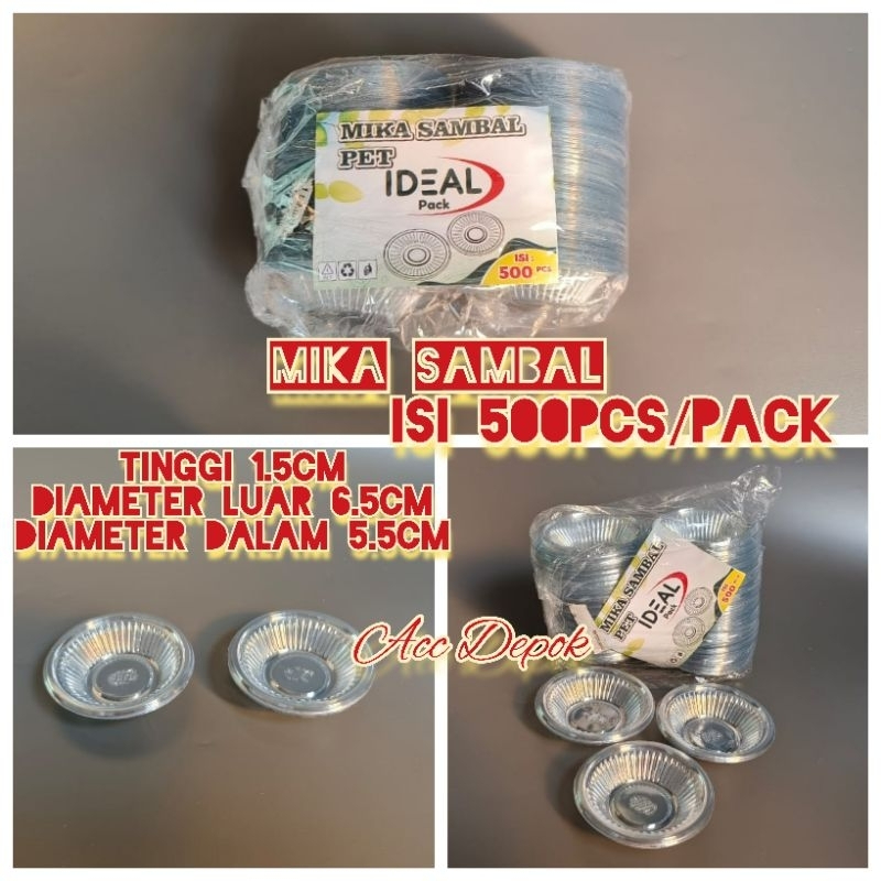 Mika Sambal /  Wadah Cup Sambal / Tempat Tray Mika Sambal Sauce  Cup / Tray Sambal / Mika Saos Tempa
