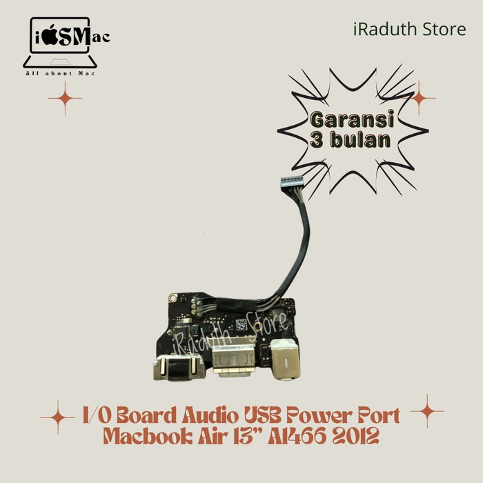 I/O Board Audio USB Power Port Macbook Air 13" A1466 2012