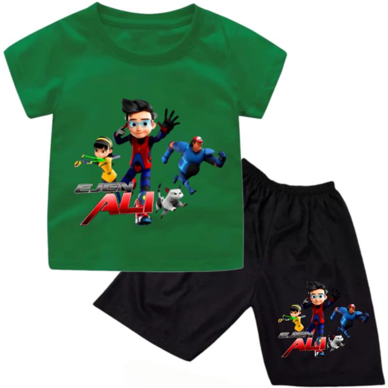 setelan kaos anak laki-laki gambar Ejen  Ali