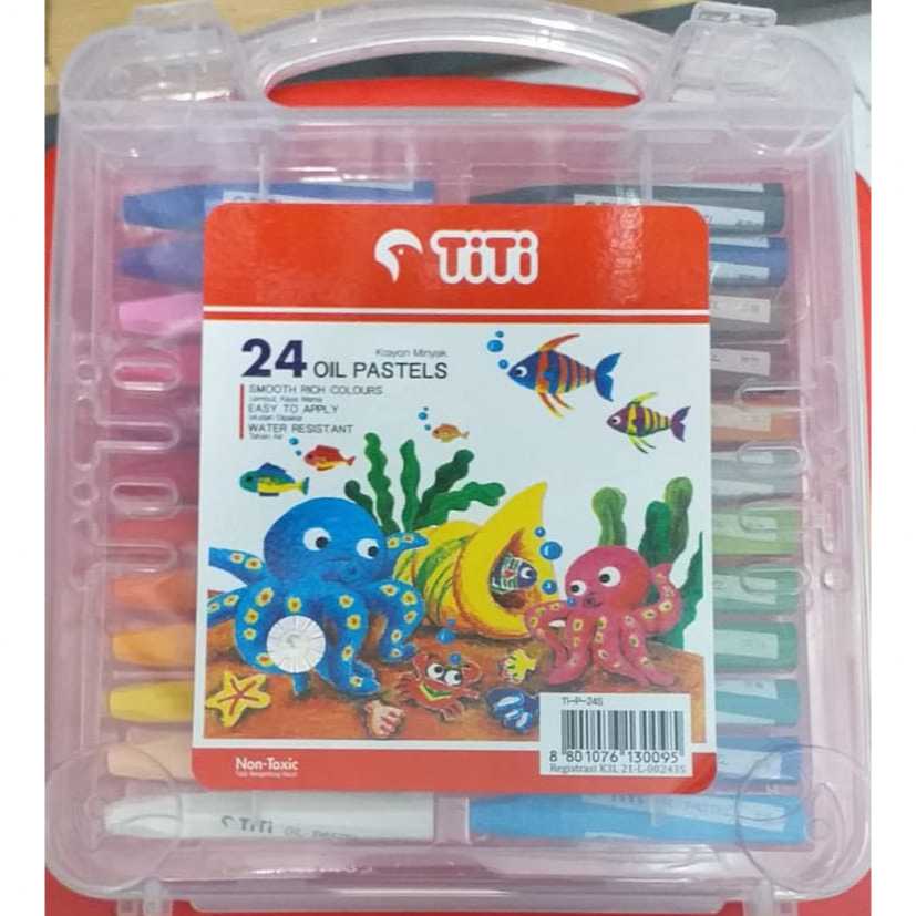 

CRAYON /OIL PASTELS MERK TITI 24WARNA