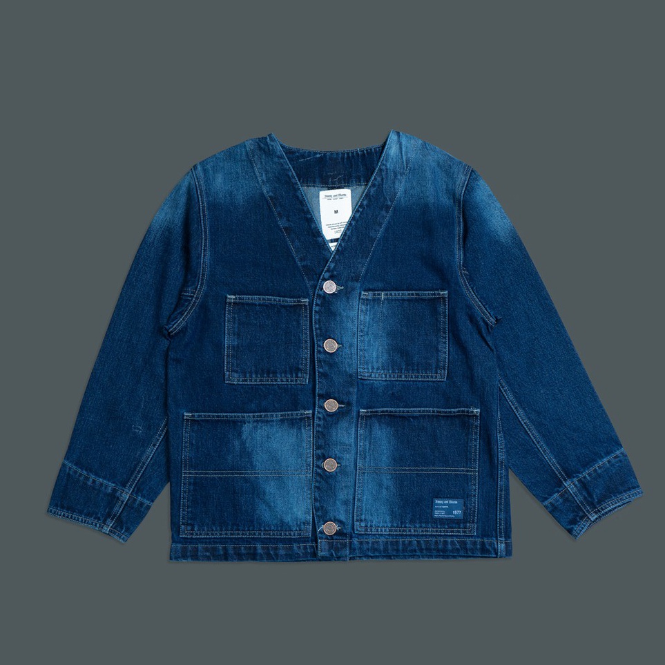 KODE K54A Jimmy and Martin  Collarless Jacket Denim  2584