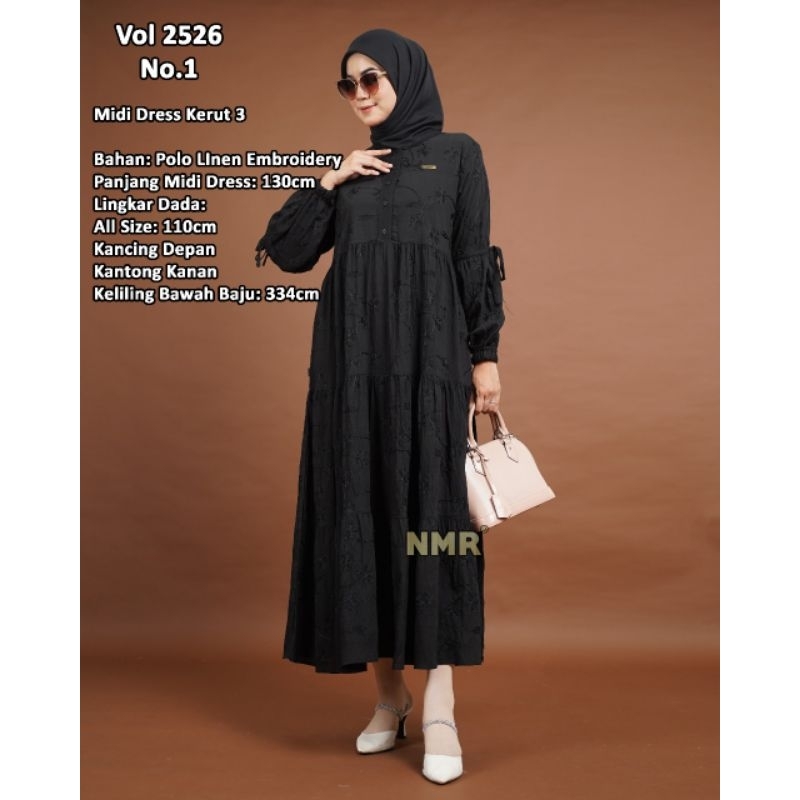 NAMIRA MIDI LINEN BORDIR 081